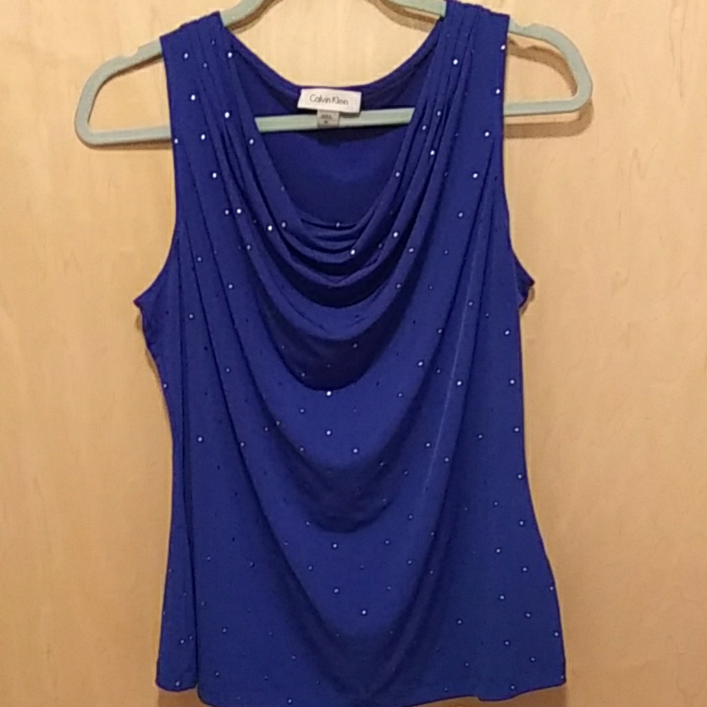 Calvin Klein Studded Blue Blouse